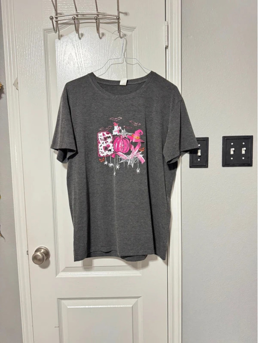 Women's BOO Breast Cancer Graphic Tee